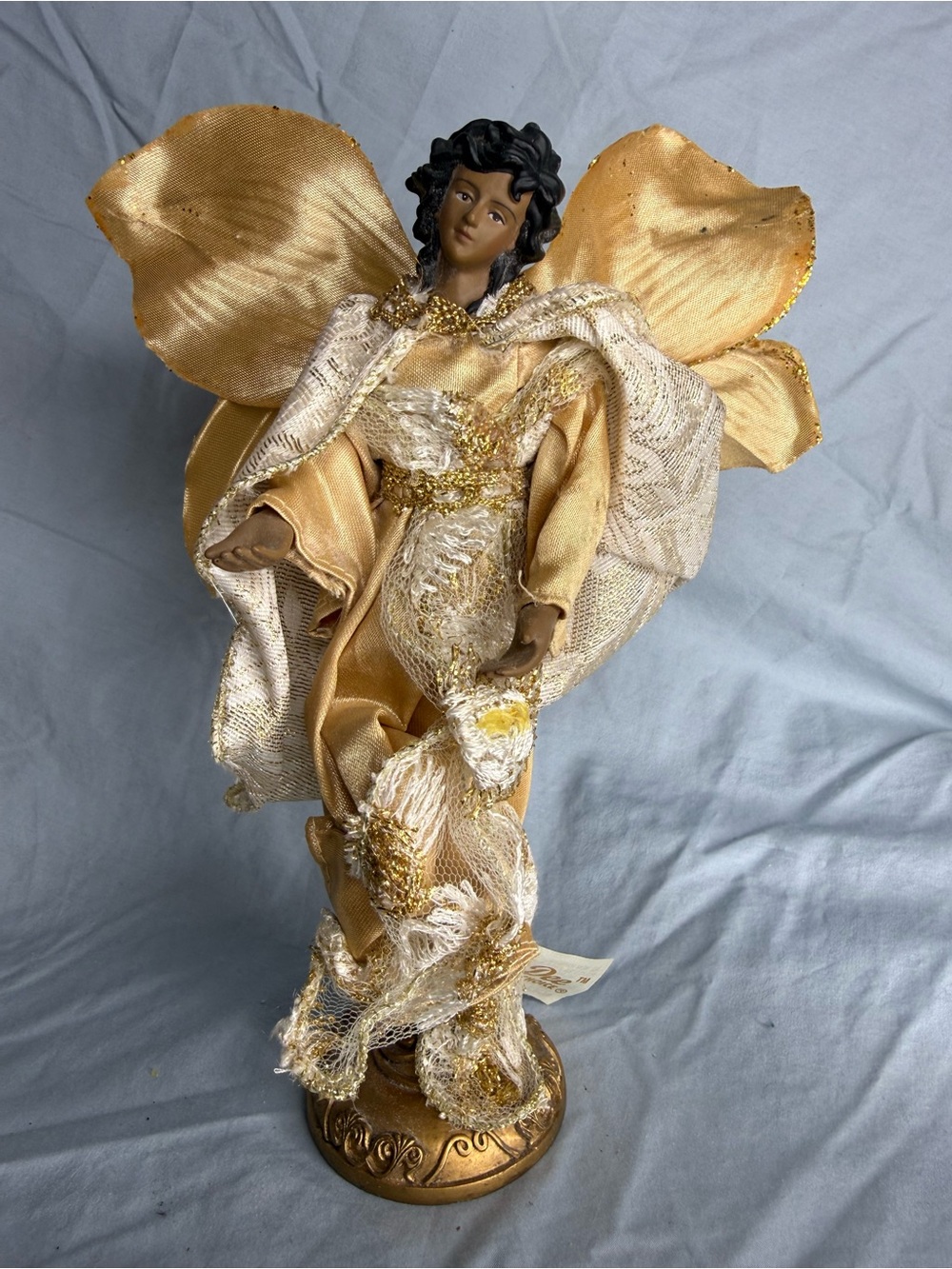 🔥2 for $10🔥Dan Dee Collectors Choice Gold Angel Figurine Christmas Vintage ~8"